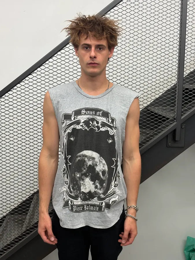 SS2013 Pierre Balmain Grey Moon Display Tank Top PKfvPkL 1