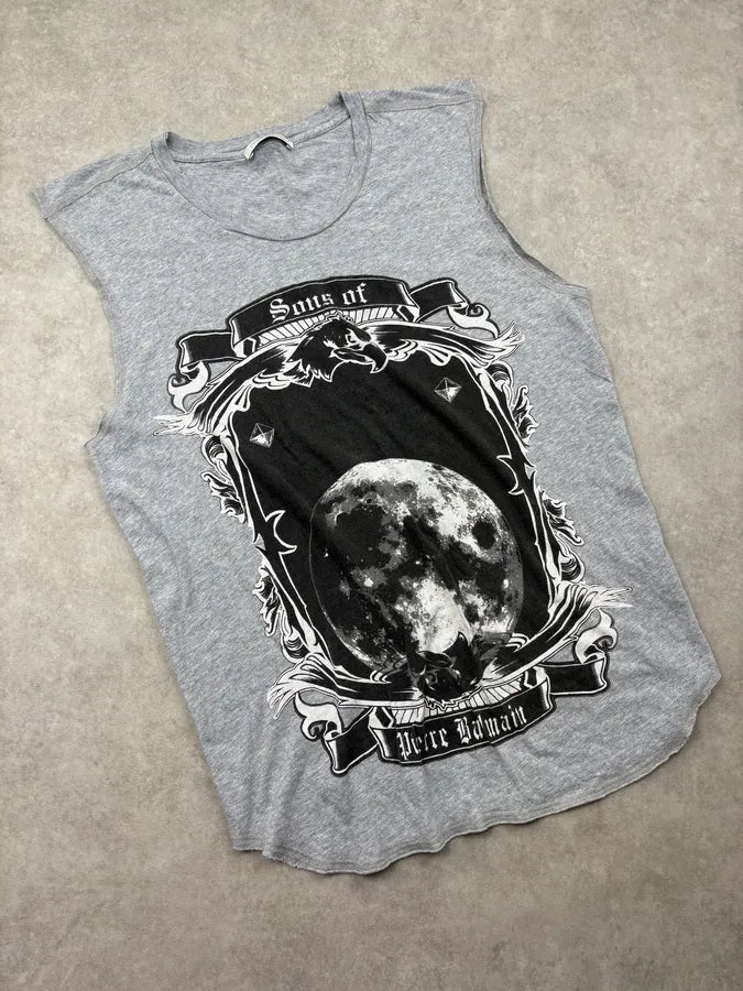 SS2013 Pierre Balmain Grey Moon Display Tank Top PKfvPkL 3