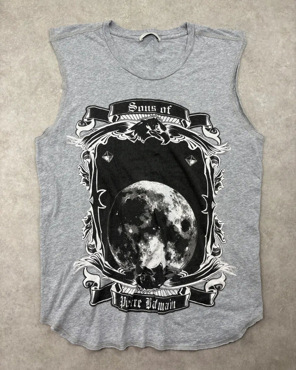 SS2013 Pierre Balmain Grey Moon Display Tank Top PKfvPkL 0