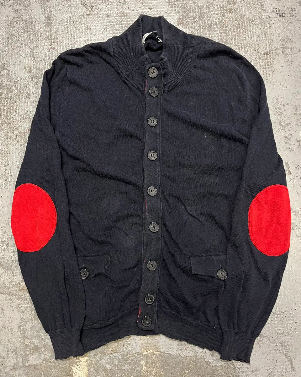 Pierre Balmain Navy & Orange Contrast Stitch Cardigan OOxFcCZ 0