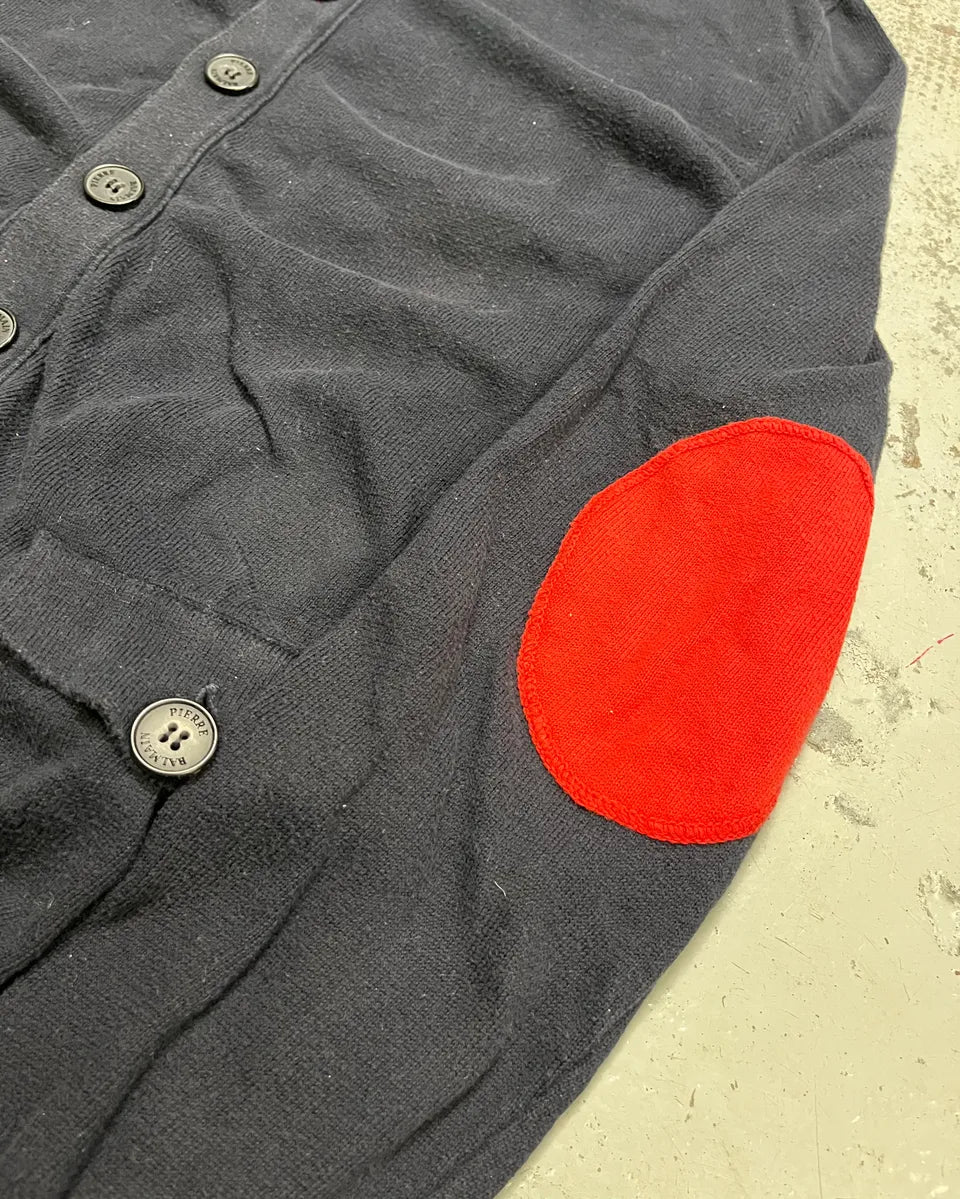 Pierre Balmain Navy & Orange Contrast Stitch Cardigan OOxFcCZ 6