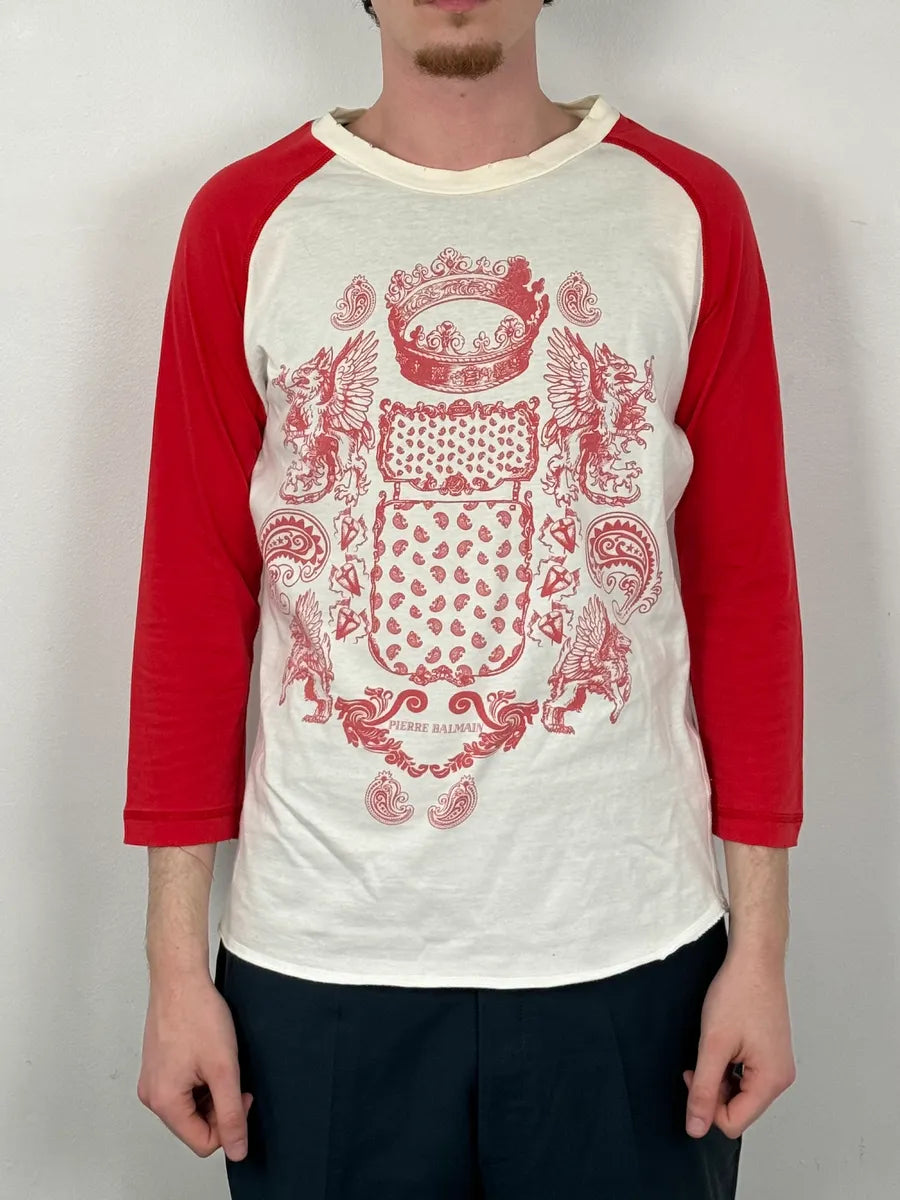 2010s Pierre Balmain Royal Blason Red White Longsleeve ZfdlPpQ 1