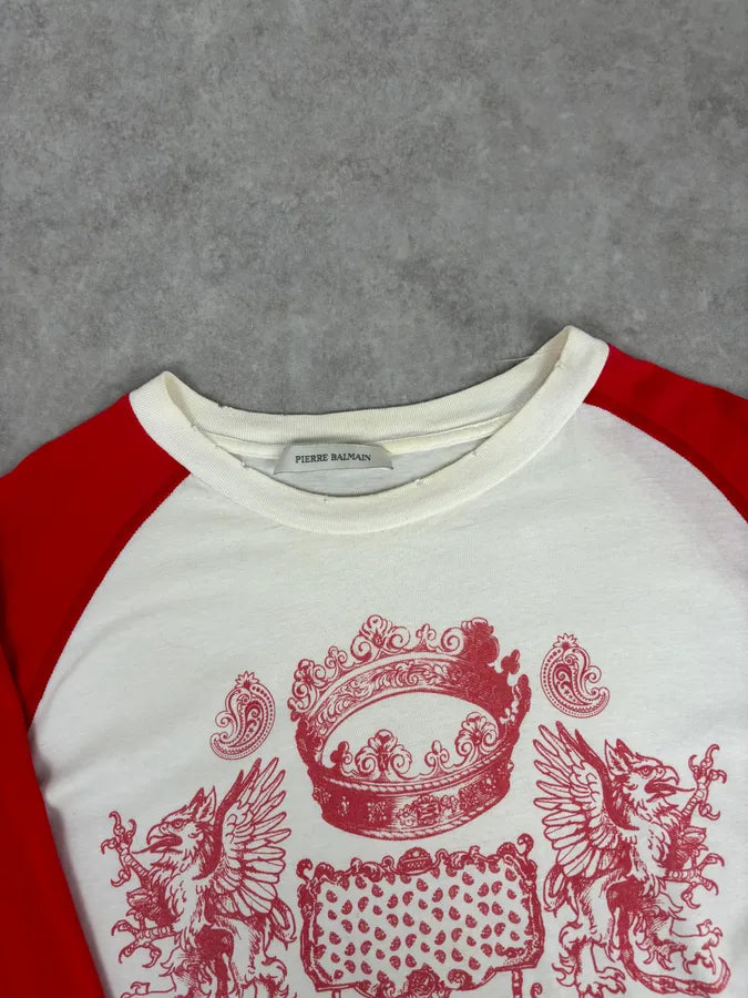 2010s Pierre Balmain Royal Blason Red White Longsleeve ZfdlPpQ 3