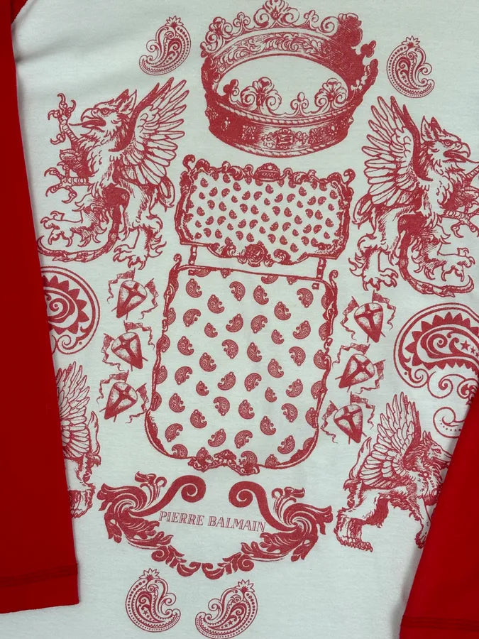 2010s Pierre Balmain Royal Blason Red White Longsleeve ZfdlPpQ 6