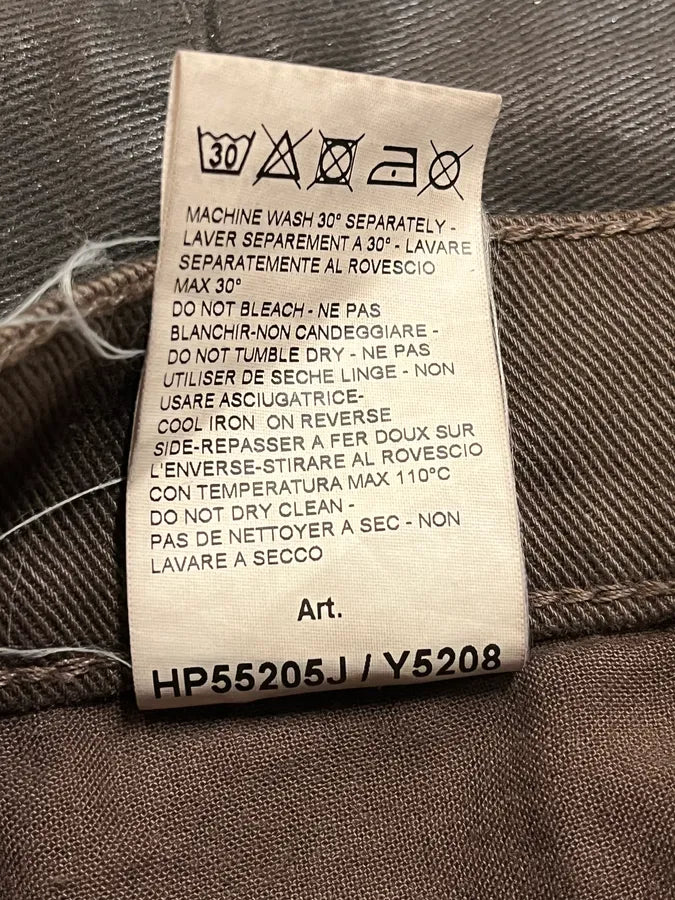Pierre Balmain Waxed Brown Denim Jeans JyhBhOS 11