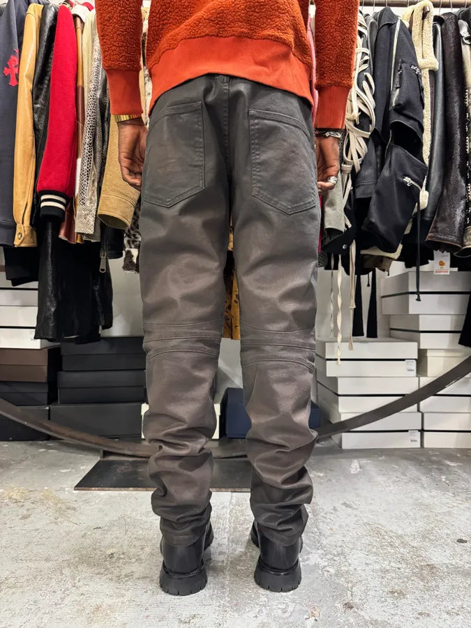 Pierre Balmain Waxed Brown Denim Jeans JyhBhOS 3