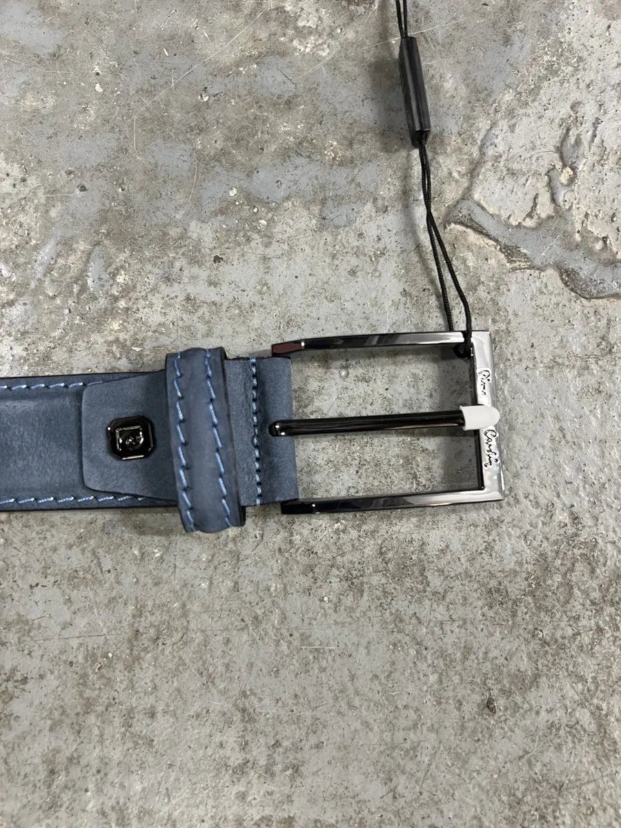 Pierre Cardin Blue Suede Leather Belt (OS) 3