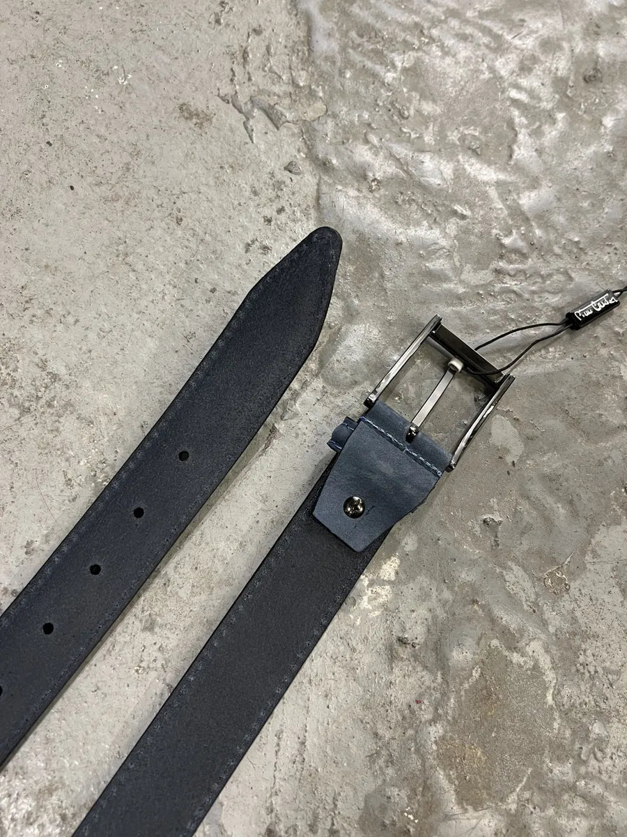 Pierre Cardin Blue Suede Leather Belt (OS) 5