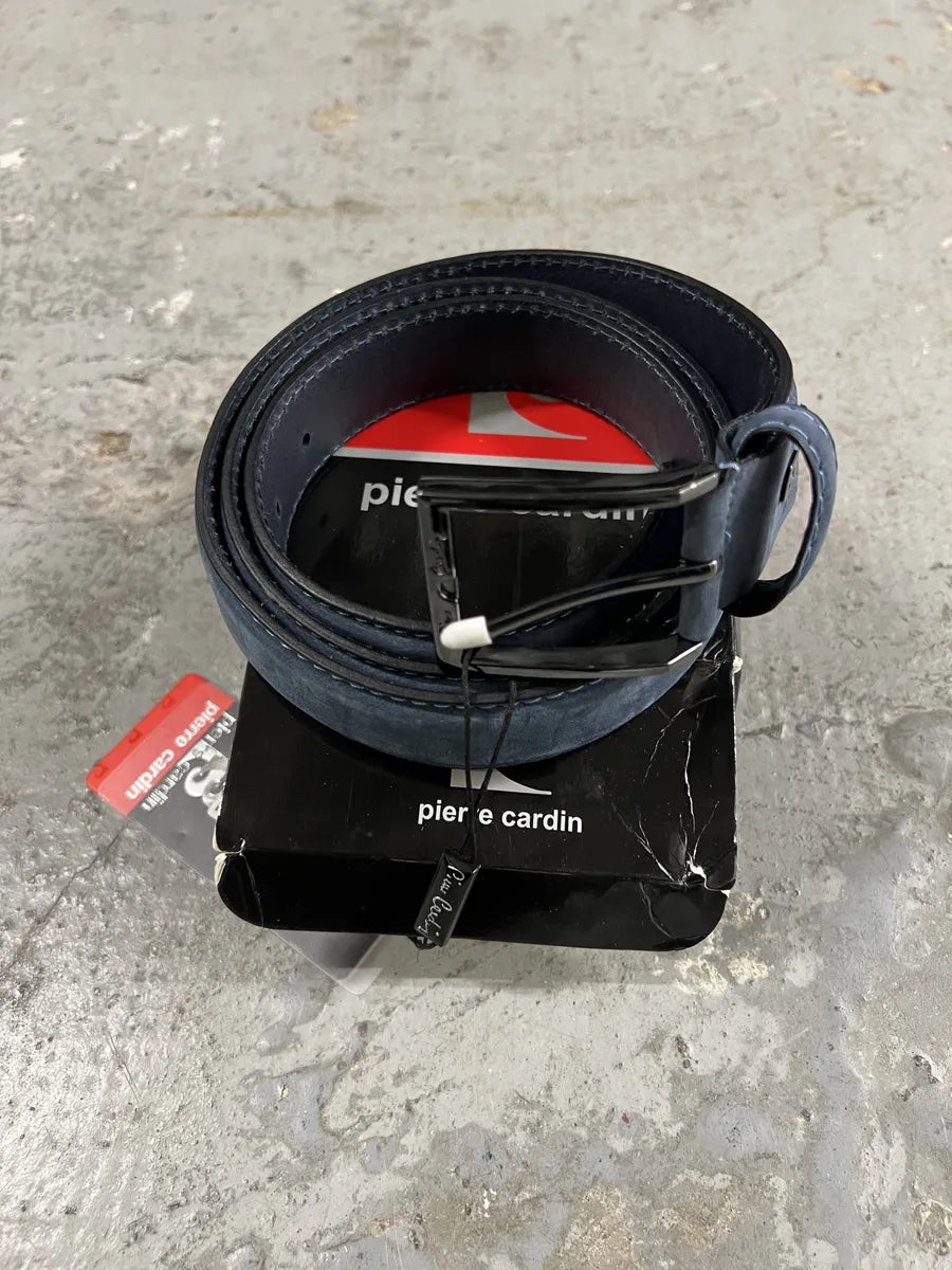 Pierre Cardin Blue Suede Leather Belt lFgLTSY 6