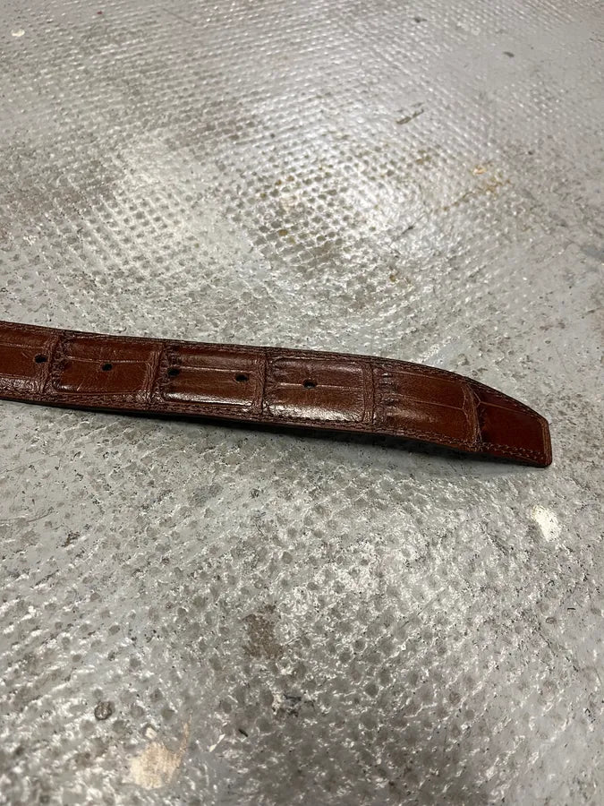 Pierre Cardin Brown Crocodile Leather Best (OS) (OS) 5