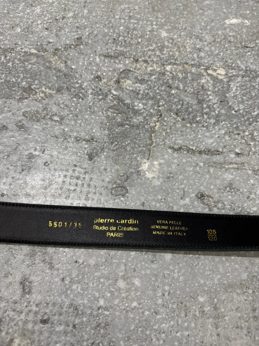 Pierre Cardin Green Leather Python Effect Belt (OS) 3