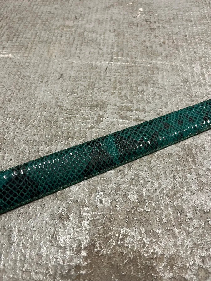 Pierre Cardin Green Snake Leather Belt (OS) (OS) 3