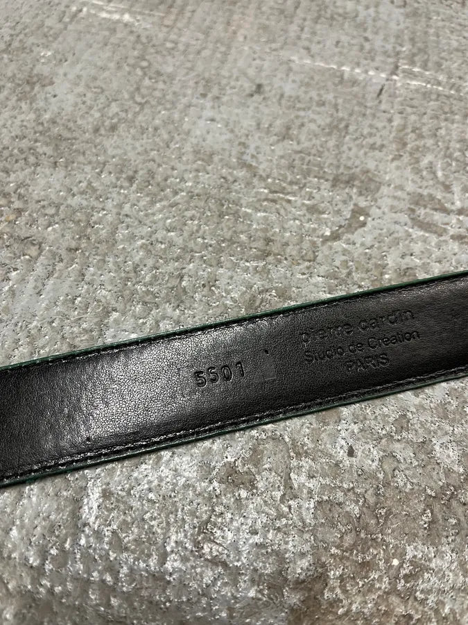 Pierre Cardin Green Snake Leather Belt (OS) (OS) 5