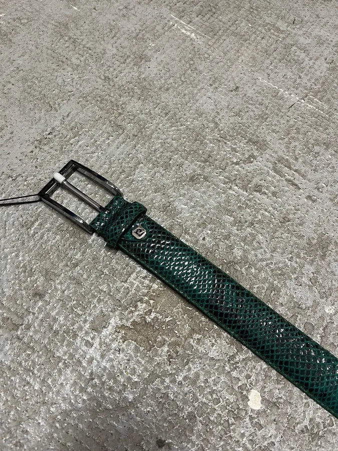 Pierre Cardin Green Snake Leather Belt (OS) (OS) 7