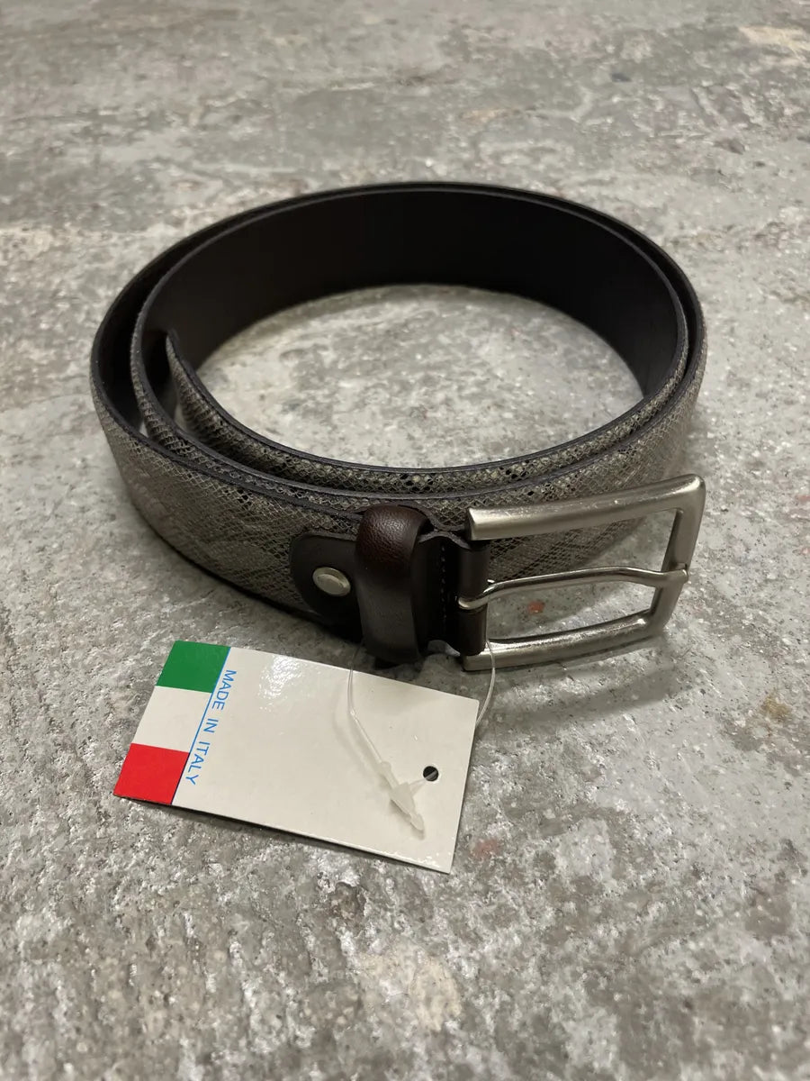 Pierre Cardin Grey Snakeskin Effect Leather Belt (OS) 3