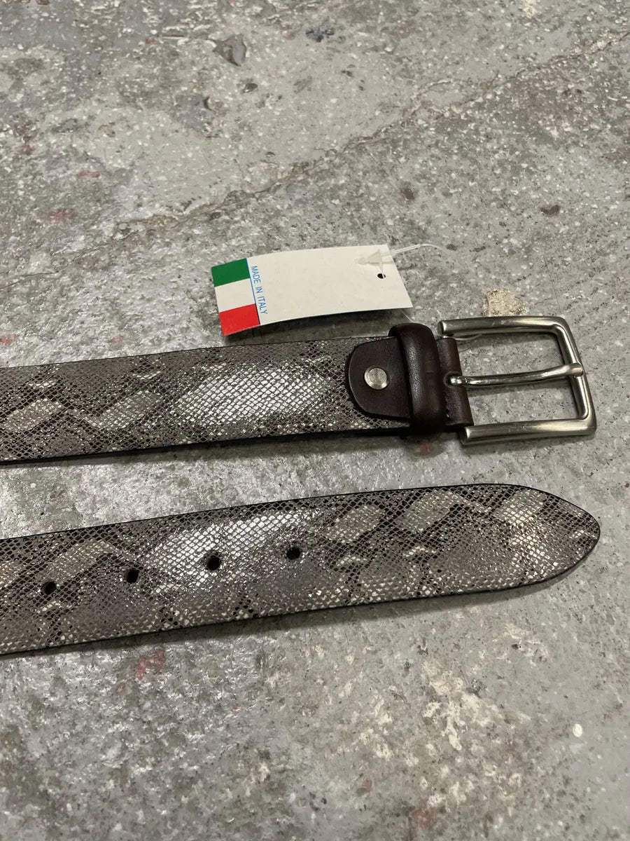 Pierre Cardin Grey Snakeskin Effect Leather Belt (OS) 4