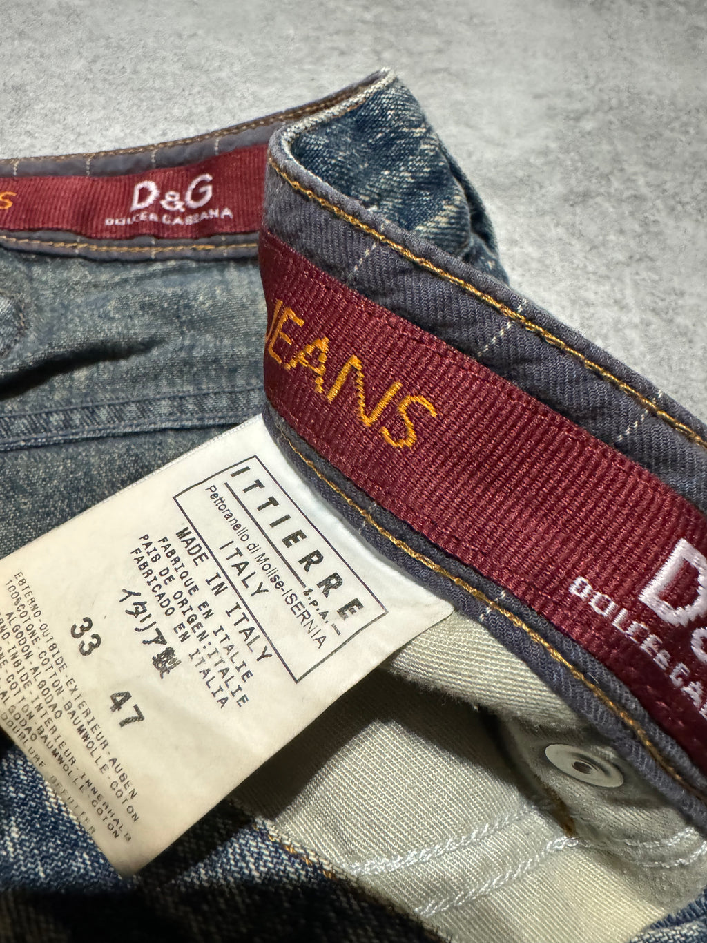 AW2003 Dolce & Gabbana Eroded Washed Denim Jeans  (S) - 6