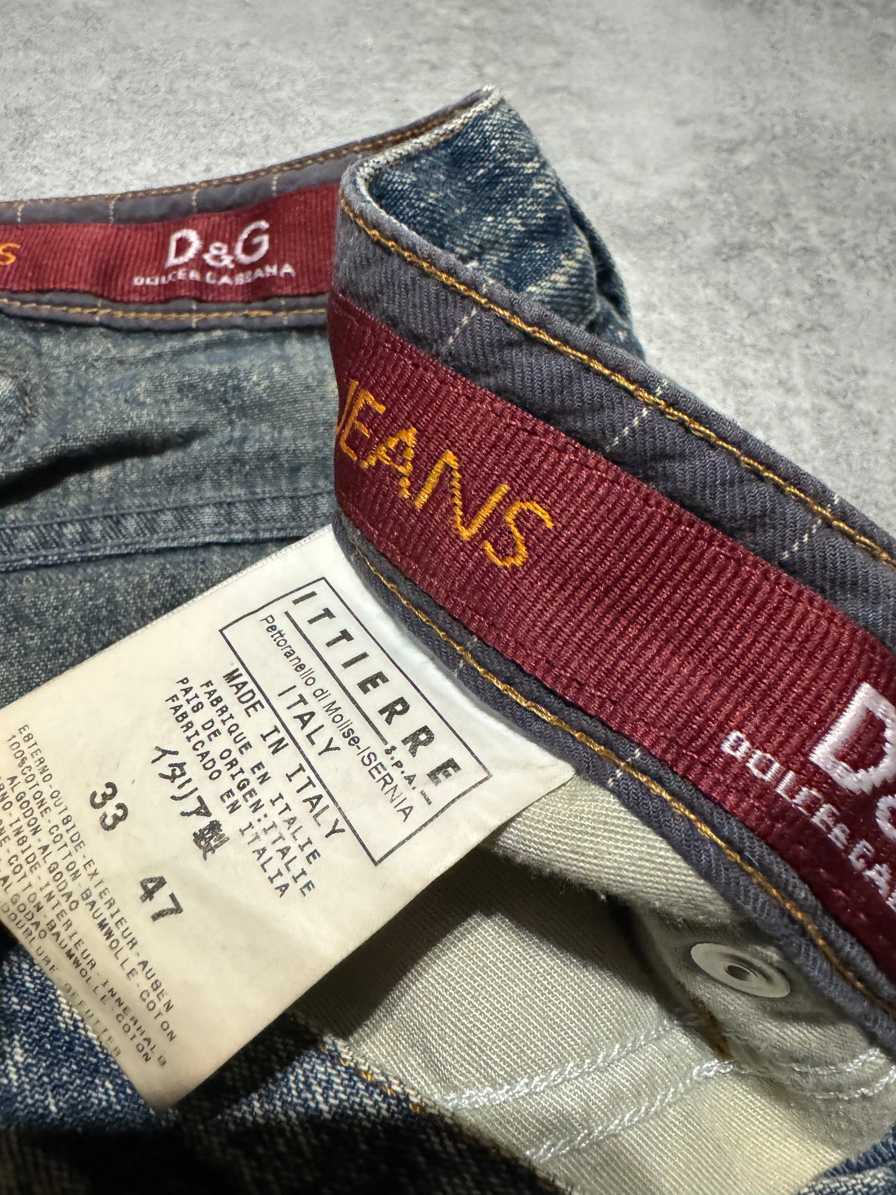AW2003 Dolce & Gabbana Eroded Washed Denim Jeans  (S) - 6
