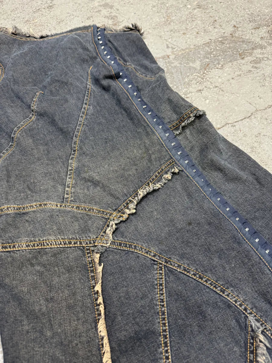 Plein Sud Asymmetrical Metal Hook Denim Dress YjDPOly 7
