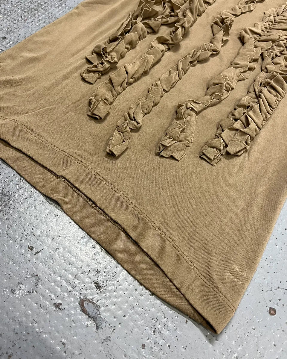 Plein Sud Beige Jersey Ruffle Tank Top KxsMwFe 6