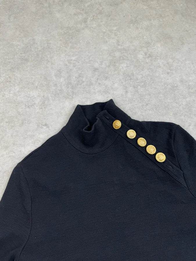Plein Sud Black Buttoned Dress fvIcBIP 5