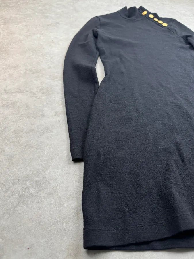 Plein Sud Black Buttoned Dress fvIcBIP 6