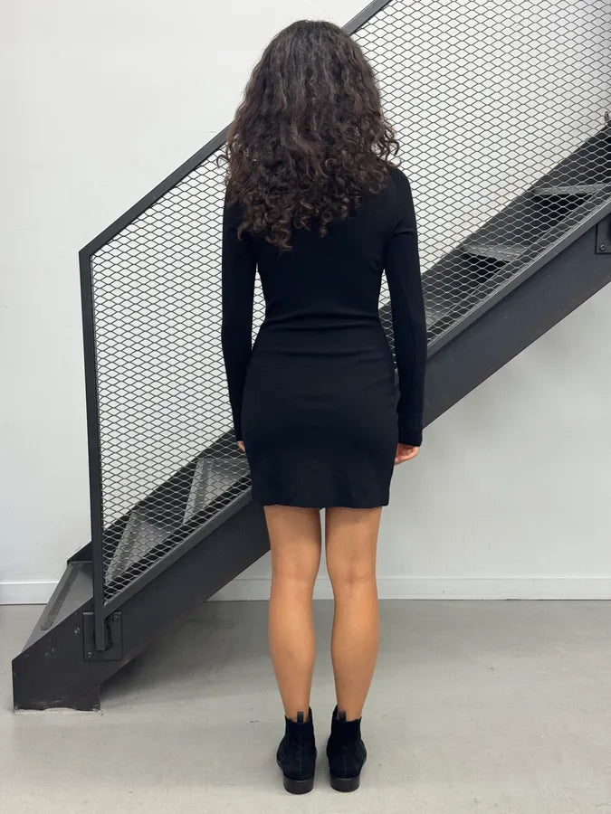Plein Sud Black Buttoned Dress fvIcBIP 3