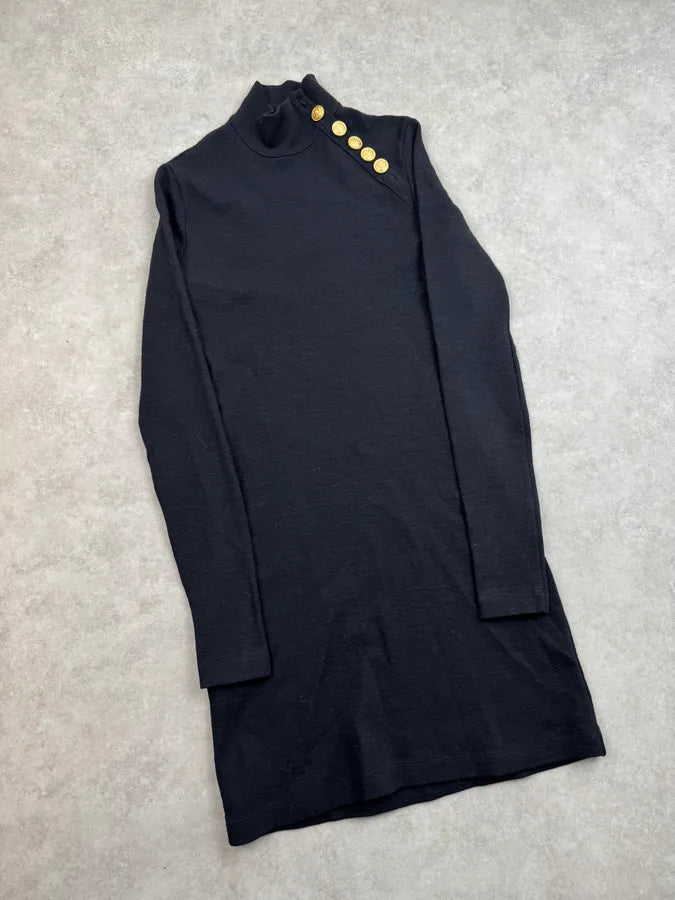 Plein Sud Black Buttoned Dress fvIcBIP 4