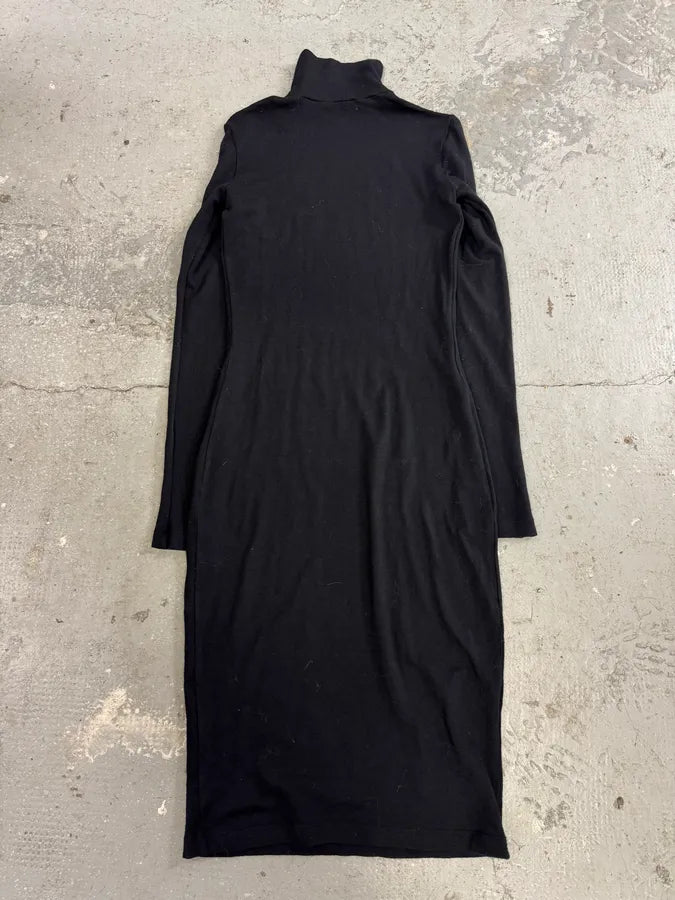 Plein Sud Black High Neck Midi Dress (S/M) 2