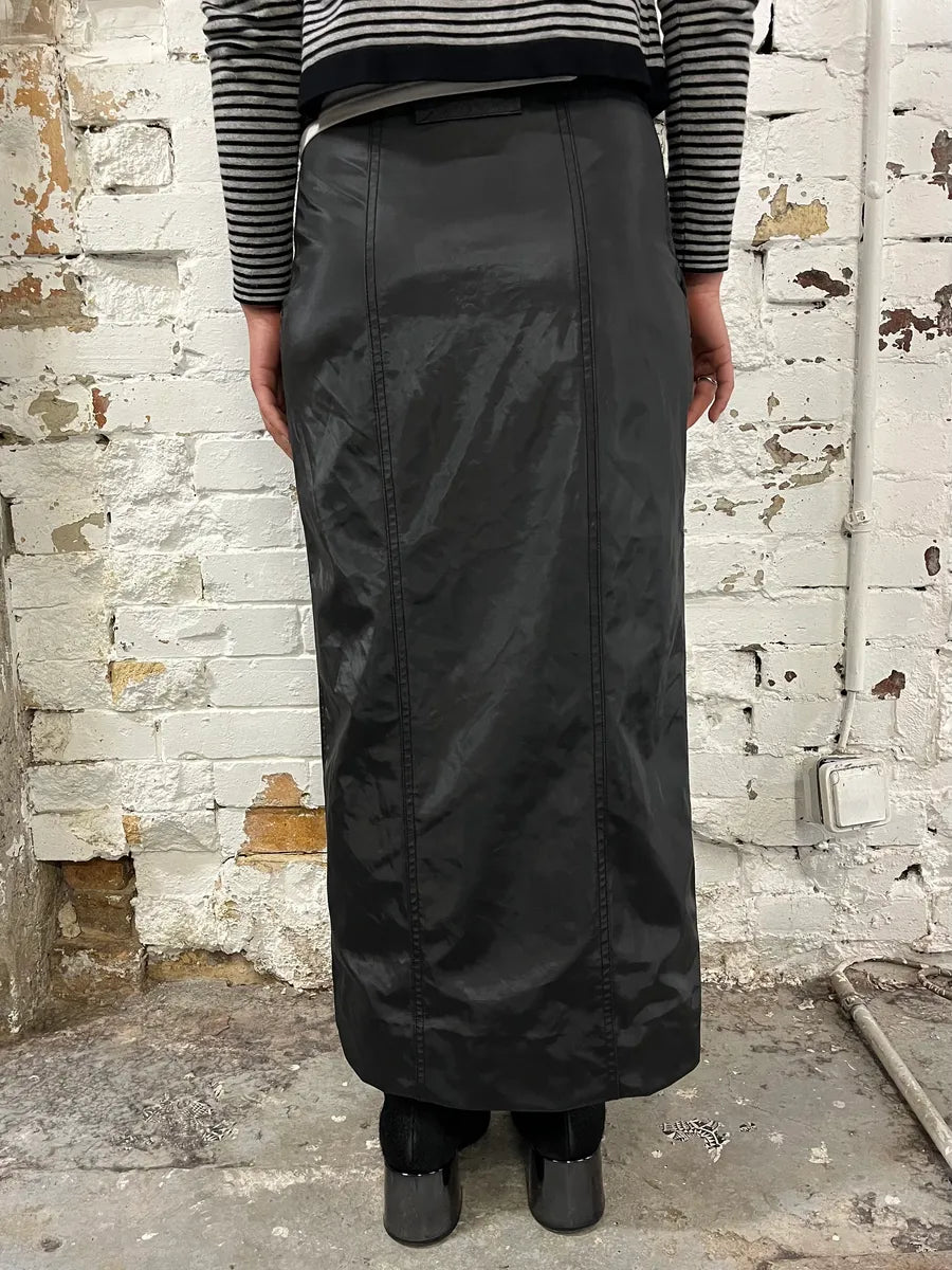 Plein Sud Black Nylon Cargo Multi-Pocket Maxi Skirt Tptymxo 3