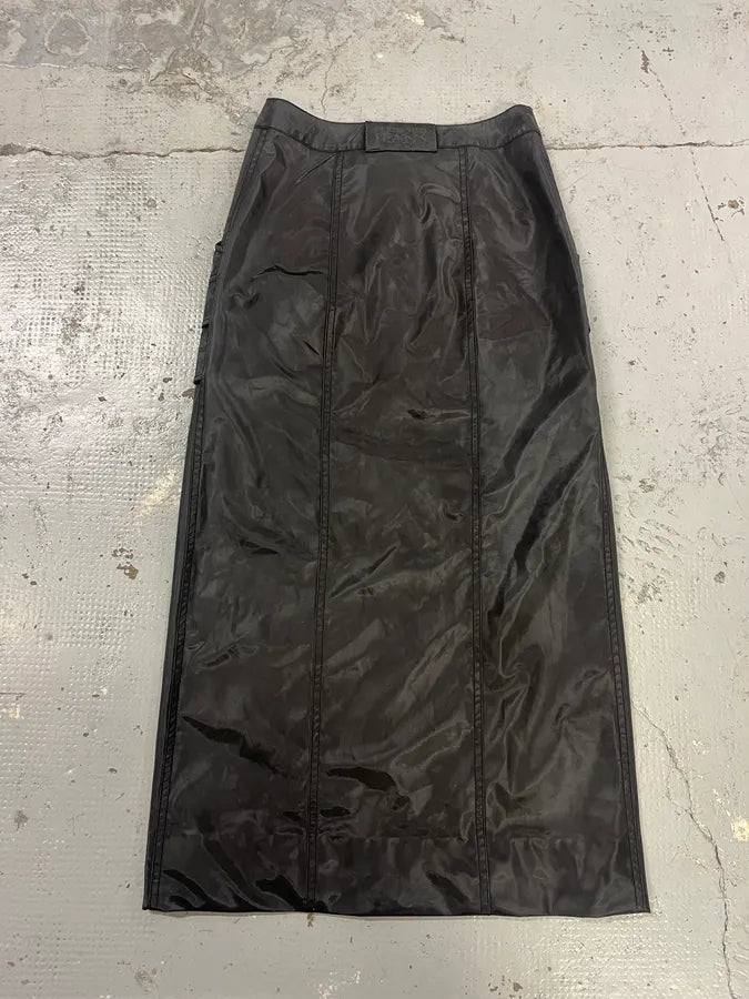 Plein Sud Black Nylon Cargo Multi-Pocket Maxi Skirt Tptymxo 7