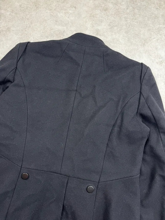 Plein Sud Black Officer Long Wool Coat KCcLnJp 5