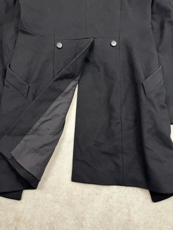 Plein Sud Black Officer Long Wool Coat KCcLnJp 11