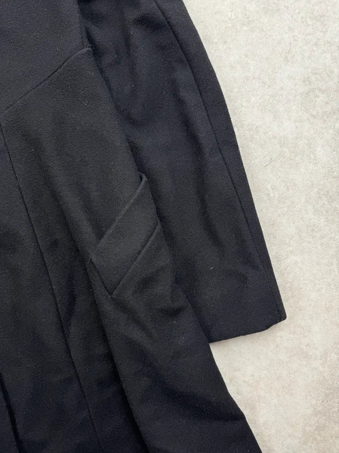 Plein Sud Black Officer Long Wool Coat KCcLnJp 9