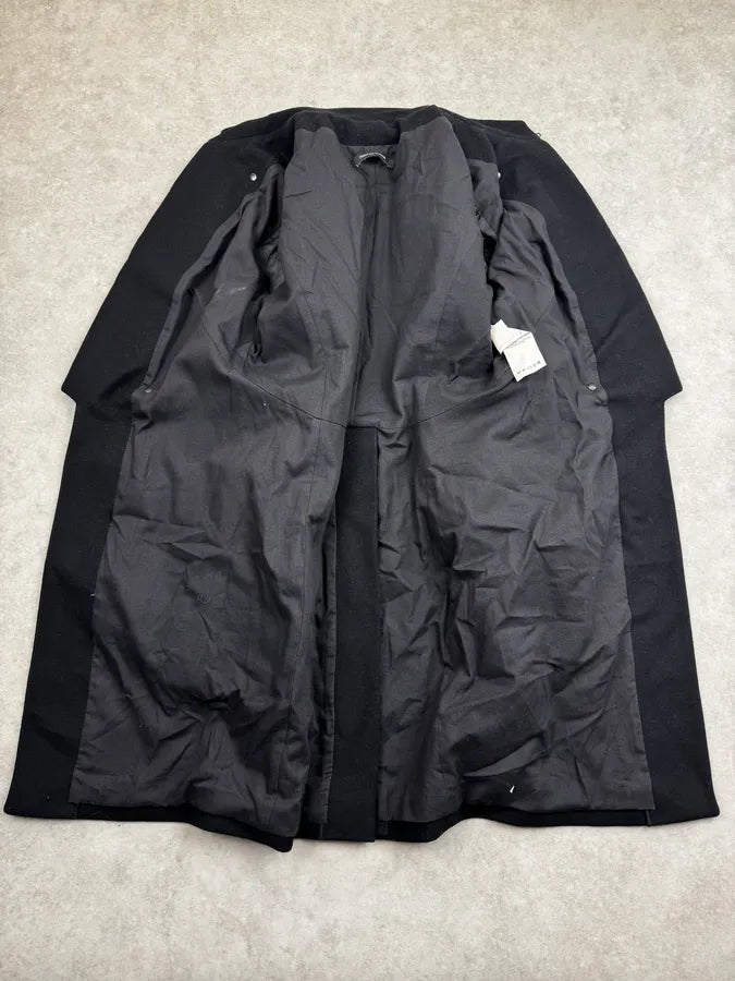 Plein Sud Black Officer Long Wool Coat KCcLnJp 6