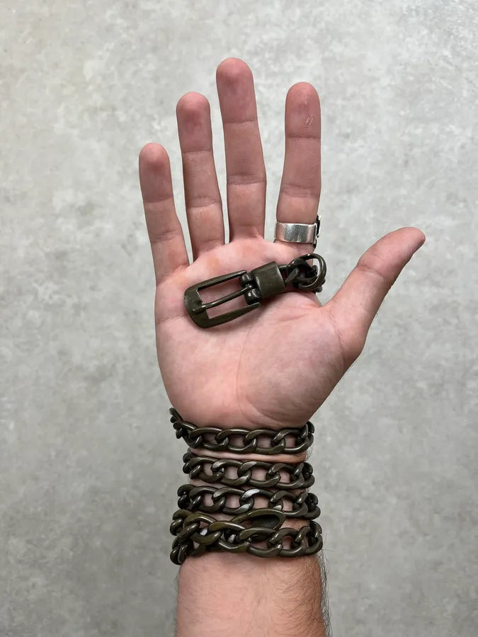 Plein Sud Bronze Metal Chain Belt hePJIpb 1