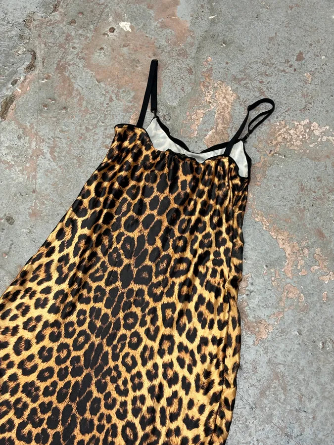 Plein Sud Brown Leopard Maxi Dress vNsODui 5