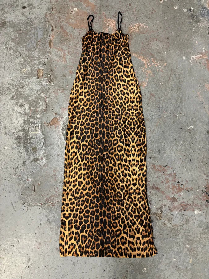 Plein Sud Brown Leopard Maxi Dress vNsODui 2