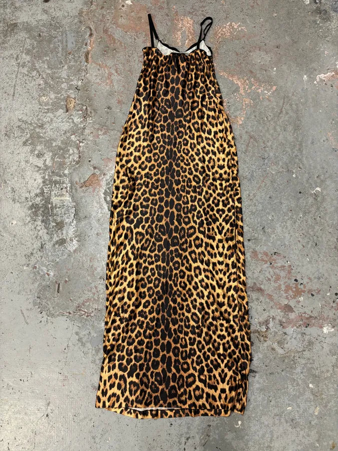 Plein Sud Brown Leopard Maxi Dress vNsODui 4
