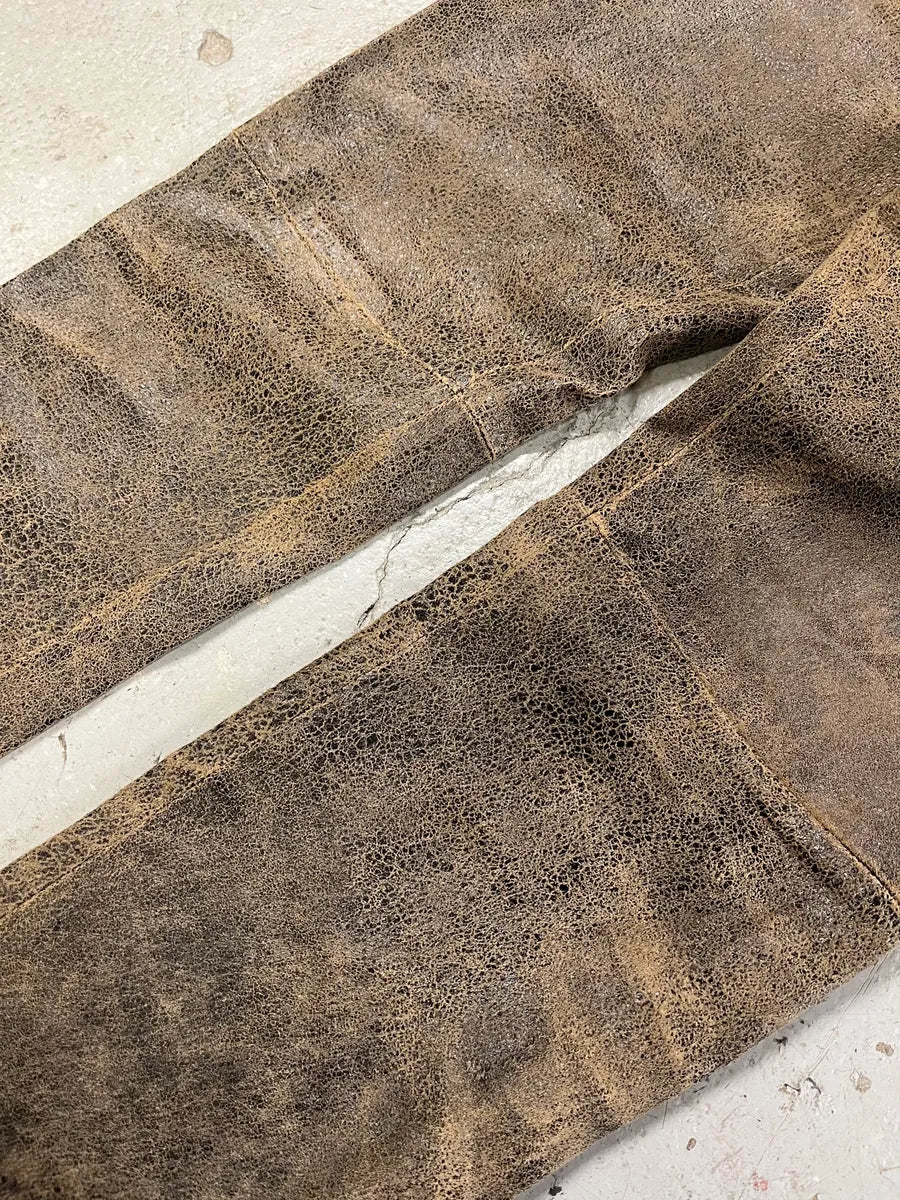 Plein Sud Distressed Leather Pants (S/M) jdhvzoH 4