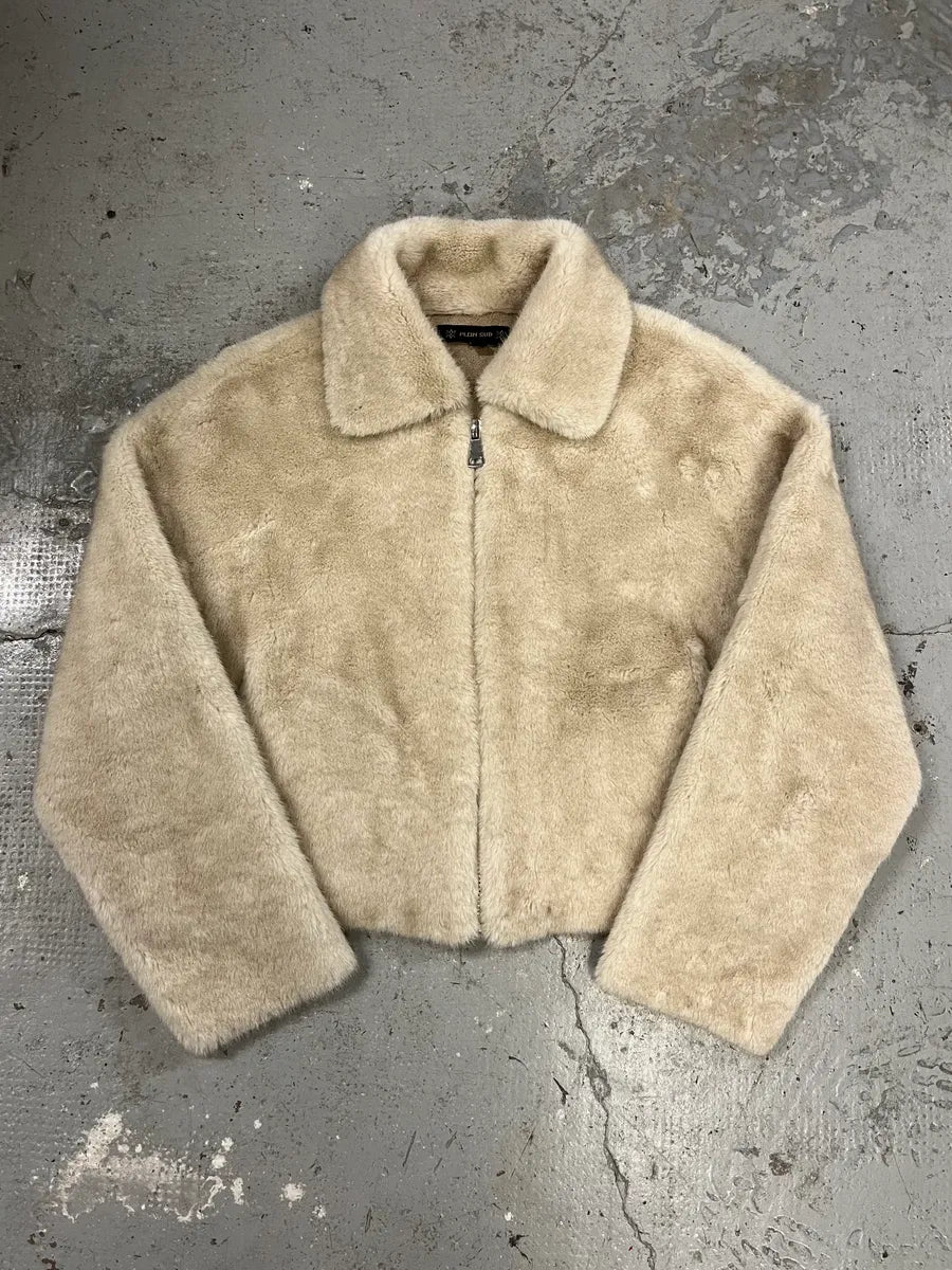 Plein Sud Faux Fur Beige Jacket KsDbJJi 3