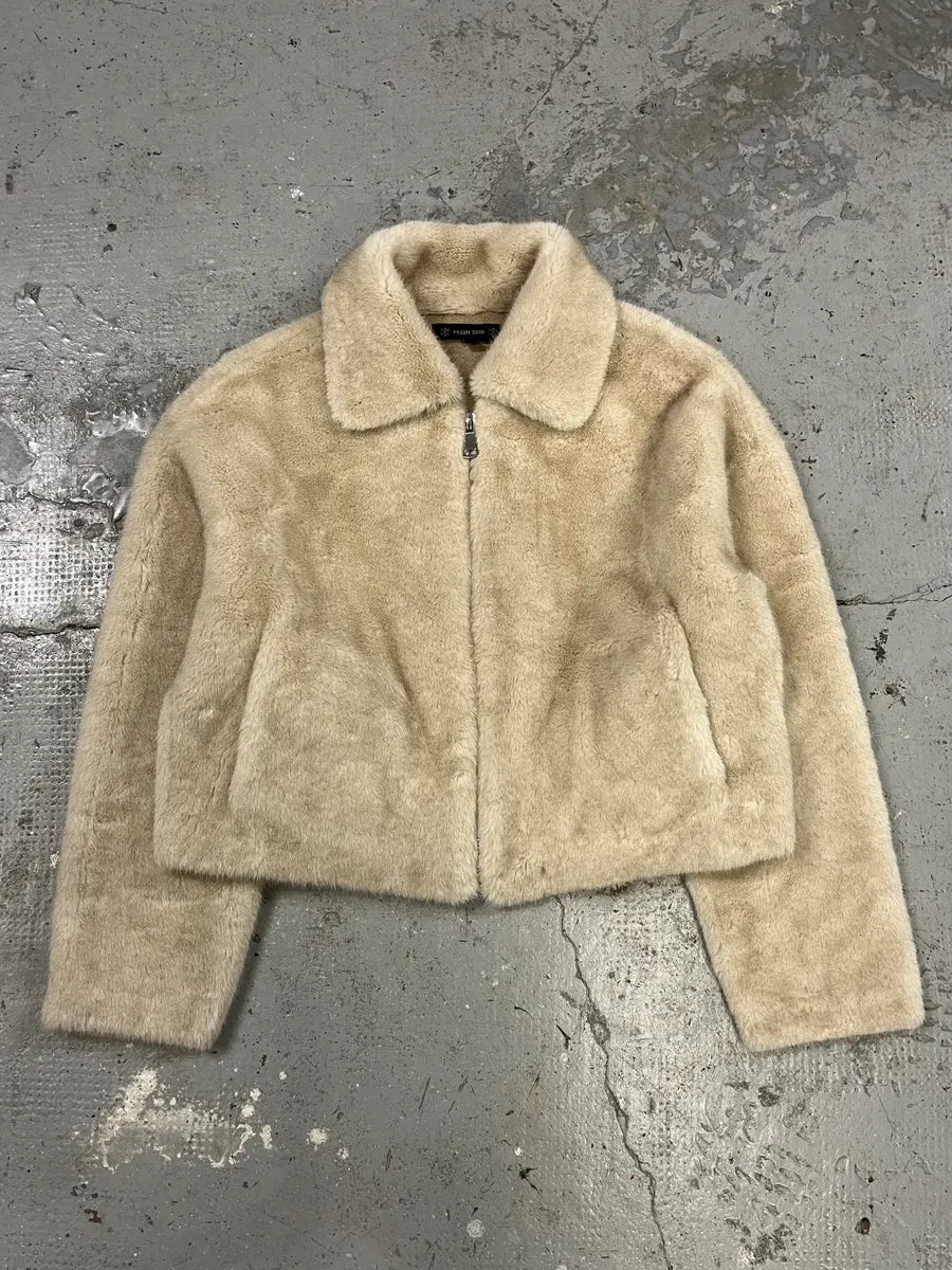 Plein Sud Faux Fur Beige Jacket KsDbJJi 1