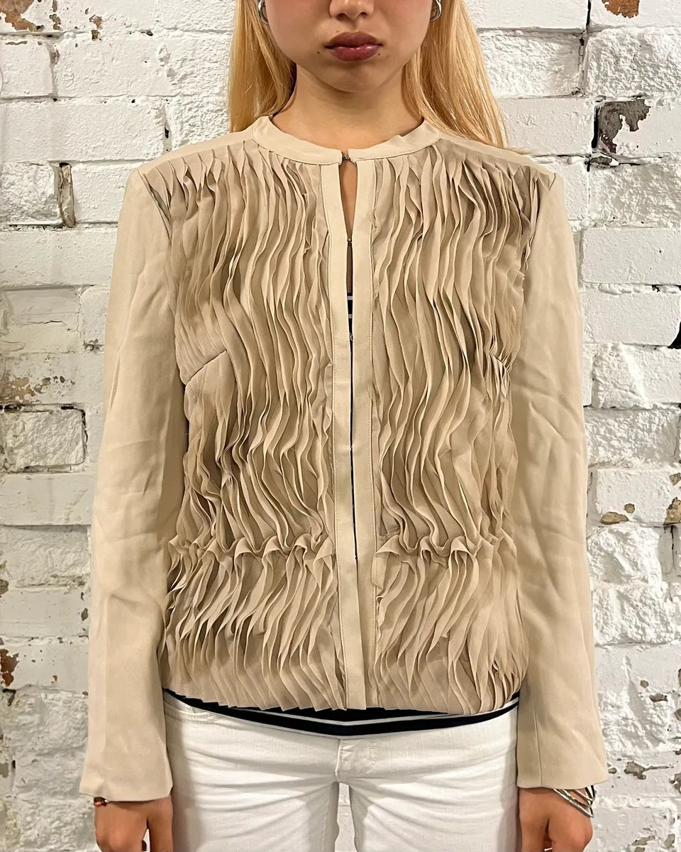 Plein Sud Fluid Beige Relief Jacket akBAliB 0