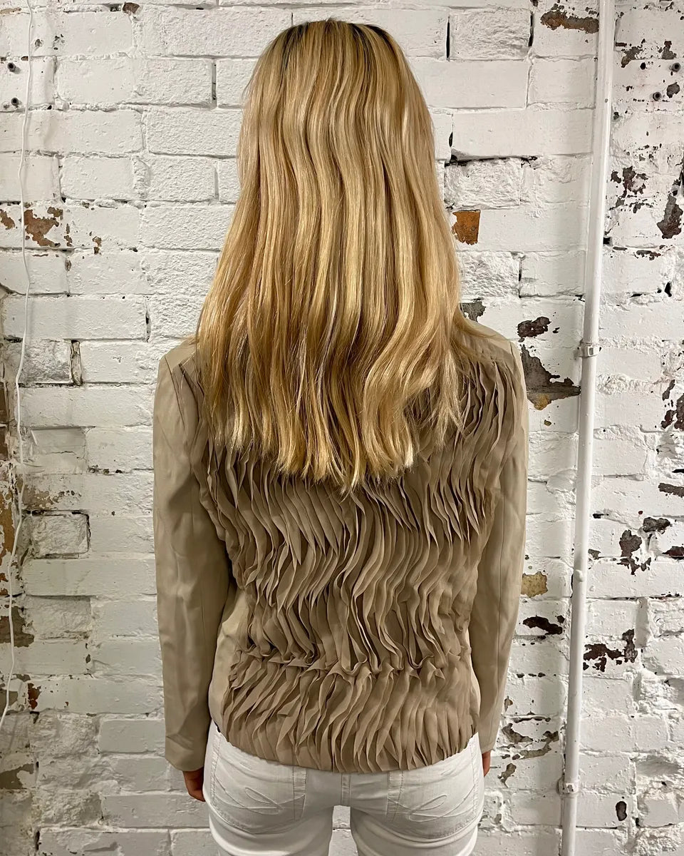 Plein Sud Fluid Beige Relief Jacket akBAliB 2