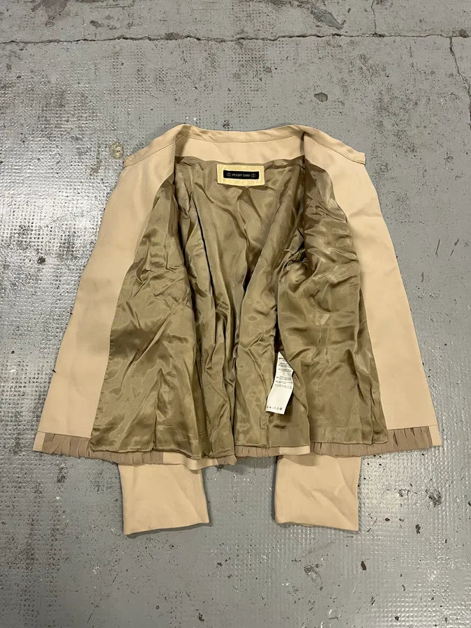Plein Sud Fluid Beige Relief Jacket akBAliB 7