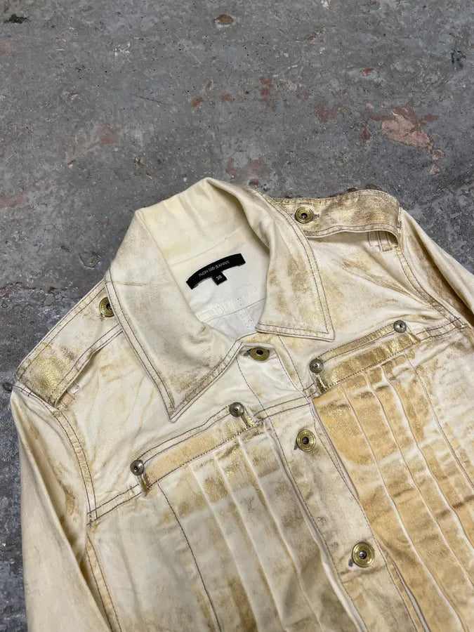 Plein Sud Golden White Denim Jacket (S) ngVFAff 3