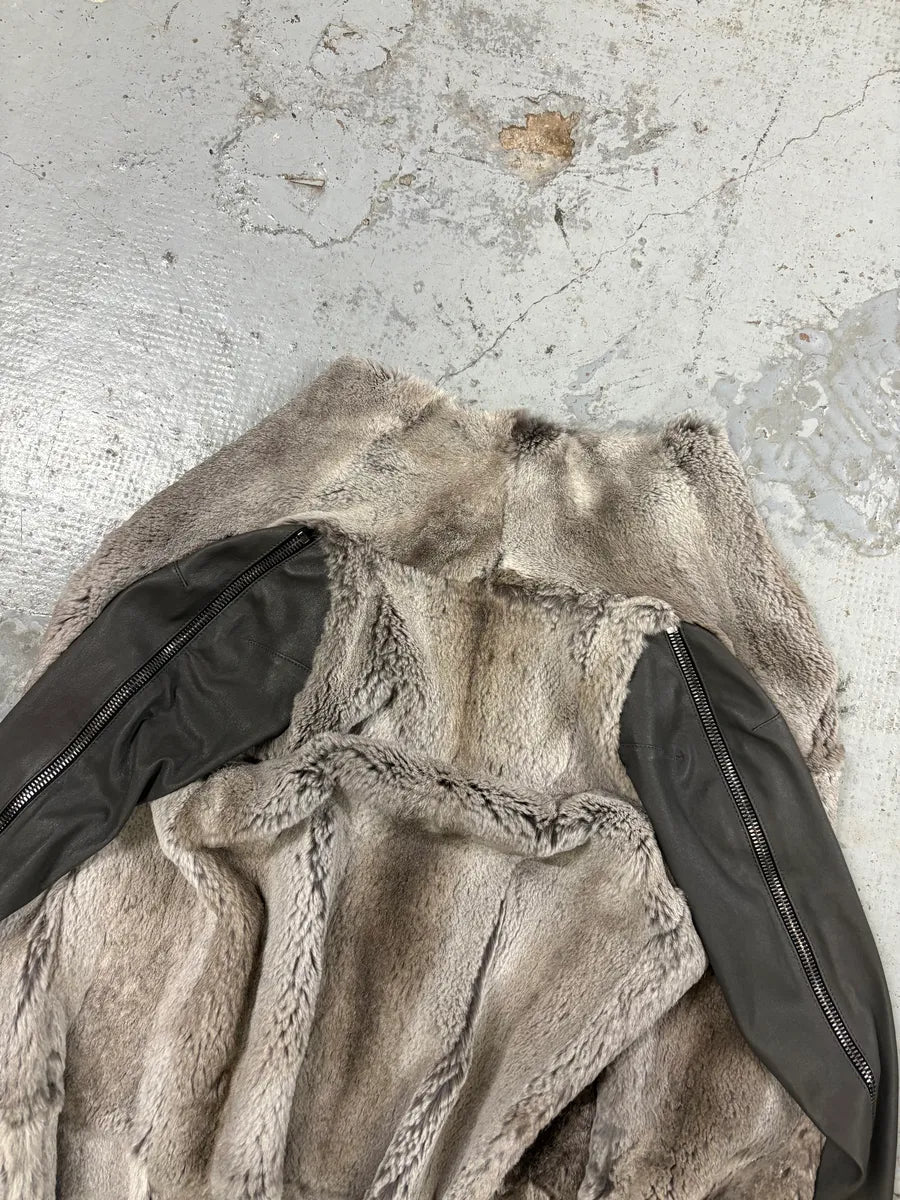 Plein Sud Grey Wool Fur-Lined Coat FxtTawq 6