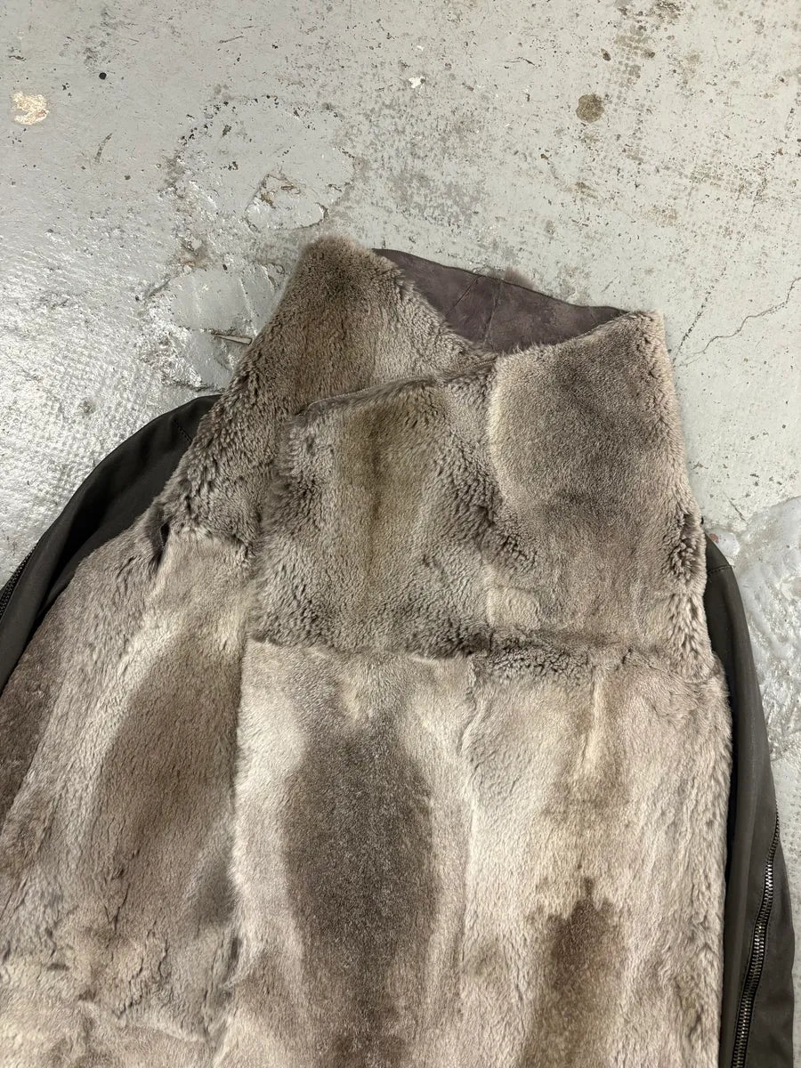 Plein Sud Grey Wool Fur-Lined Coat FxtTawq 4