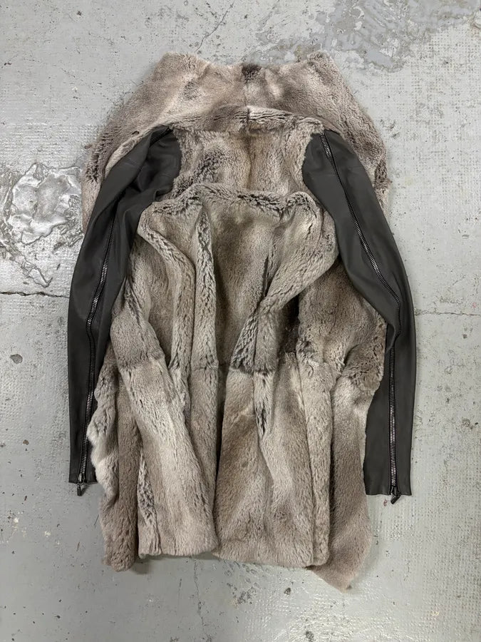 Plein Sud Grey Wool Fur-Lined Coat FxtTawq 5