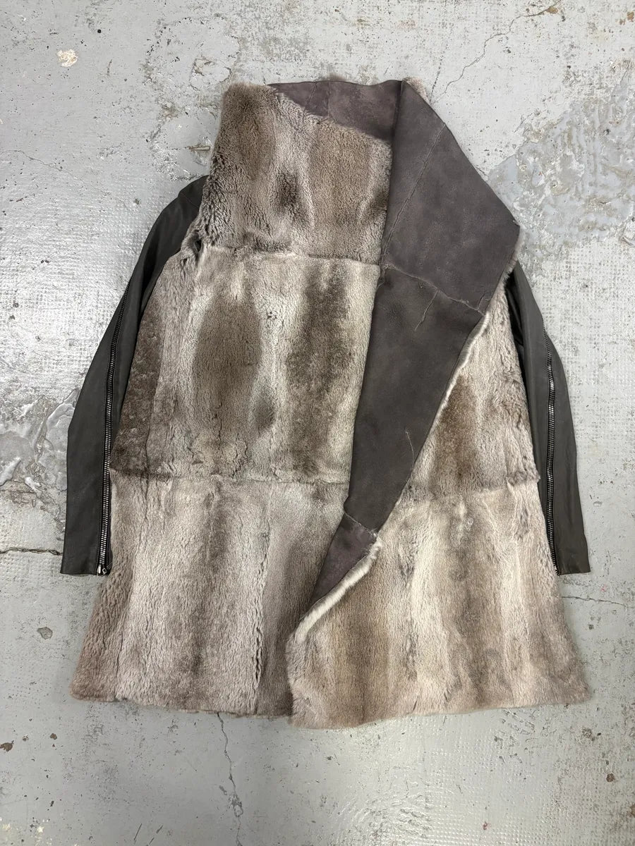 Plein Sud Grey Wool Fur-Lined Coat FxtTawq 3